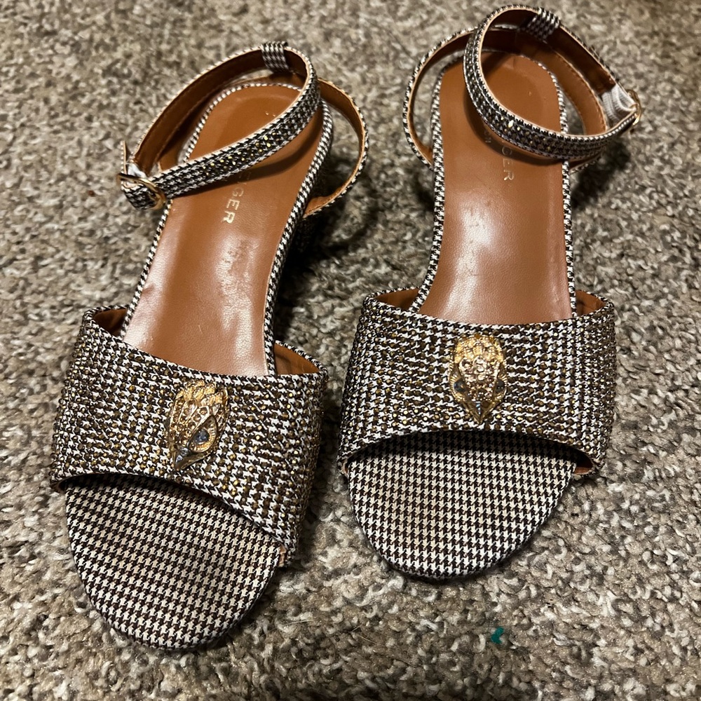 Kurt Geiger Brown and Gold Dress Shoes with Elegant Design